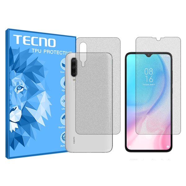 گلس صفحه نمایش و پشت گوشی شیائومی Mi 9 Lite مدل هیدروژلی مات برند تکنو کد SS