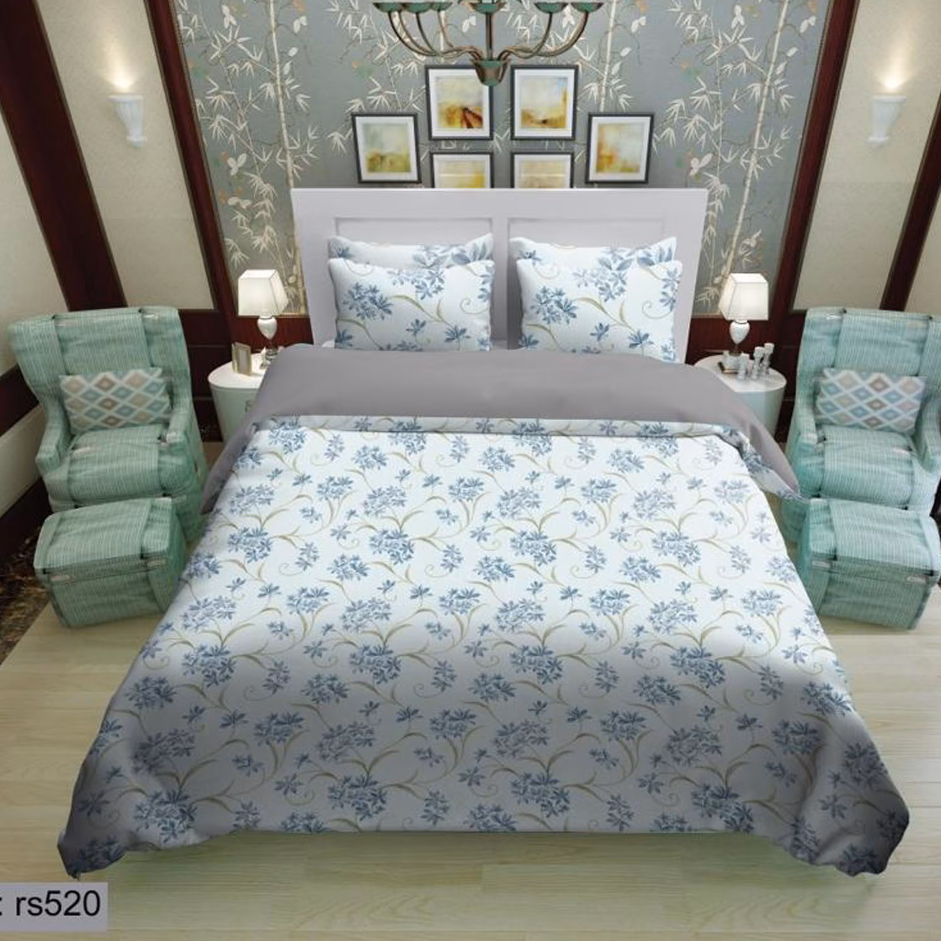 سرویس روتختی 2 نفره تنسل چاپی برندترک لند(Turk Land) rs 520