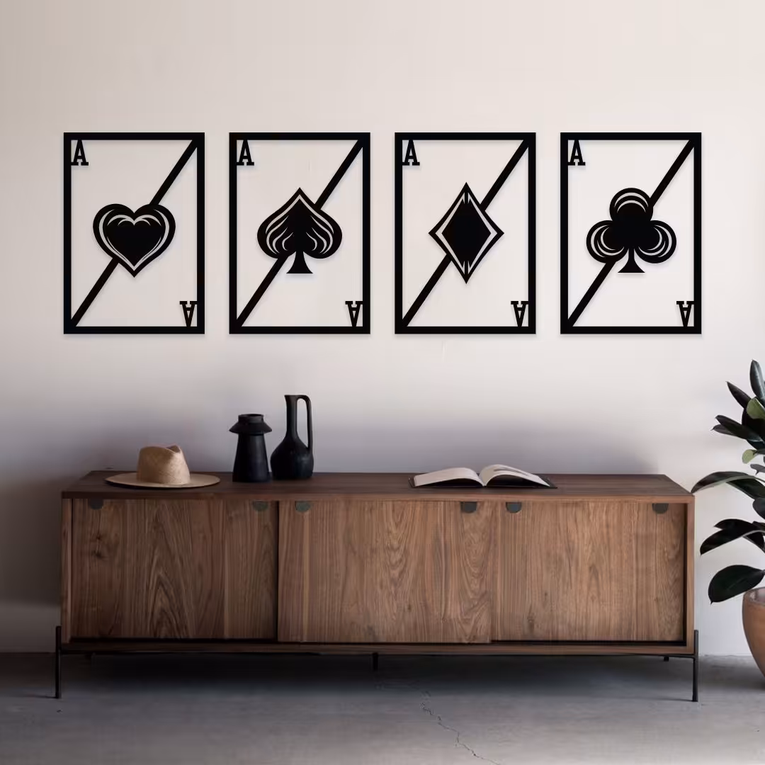 استیکر و پوستر طرح چهار آس کد 266 سایز60 در 40 به قیمت 600 هزار تومان