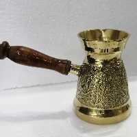 قهوه جوش برنجی هندی قلم کاری شده سایز متوسط