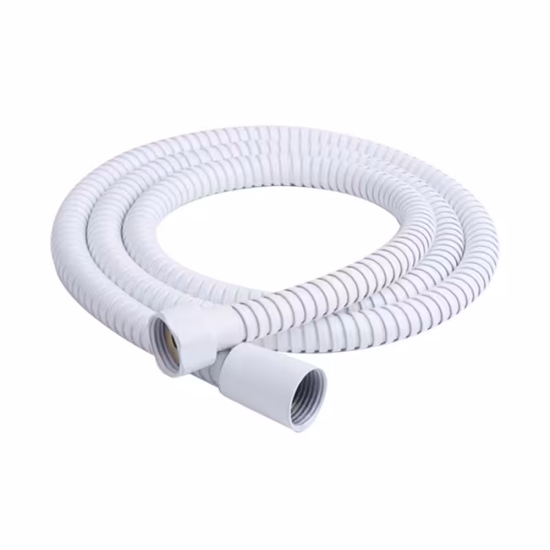 شلنگ دوش ریزبافت سفید تمام برنج 