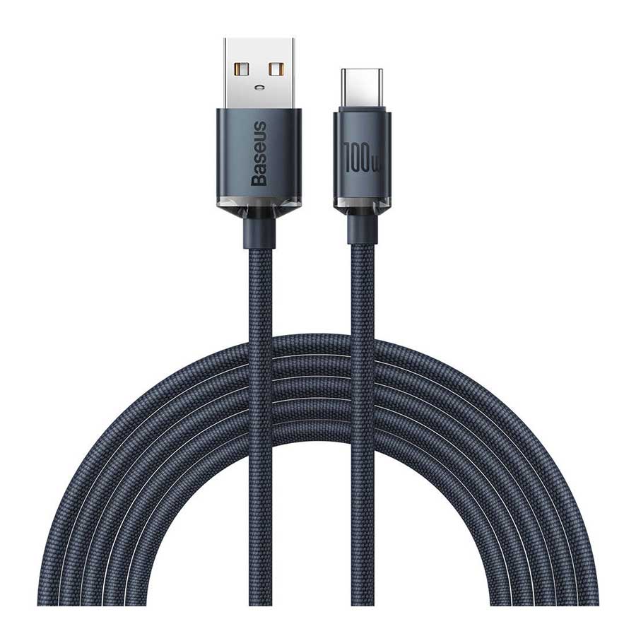 قیمت و خرید کابل تبدیل 2 متری USB به USB-C بیسوس مدل Crystal Shine CAJY000501 | یاس ارتباط