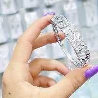 دستبند النگویی نقره روکش طلا عیار 925