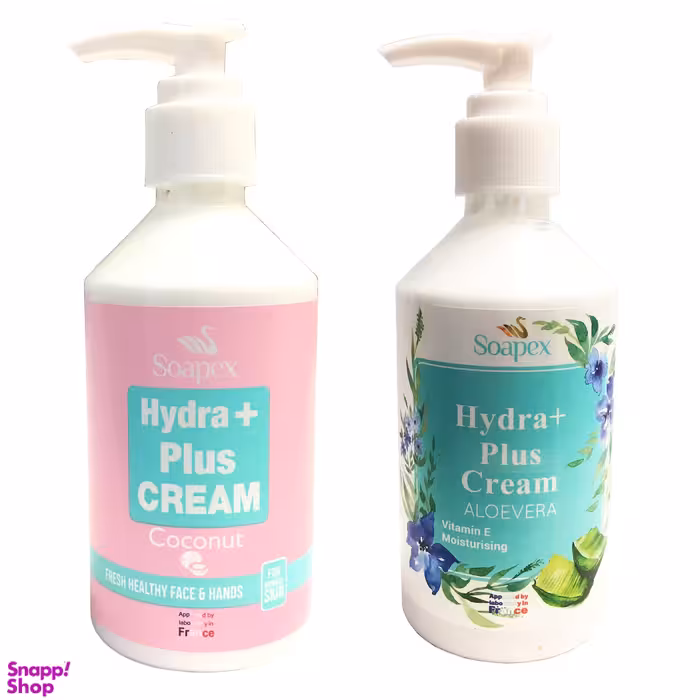 کرم مرطوب کننده سوپکس (Soapex) مدل آلویه ورا حجم 250 میلی‌لیتر+کرم آبرسان سوپکس (Soapex) مدل COCONUT حجم 250 میلی‌لیتر