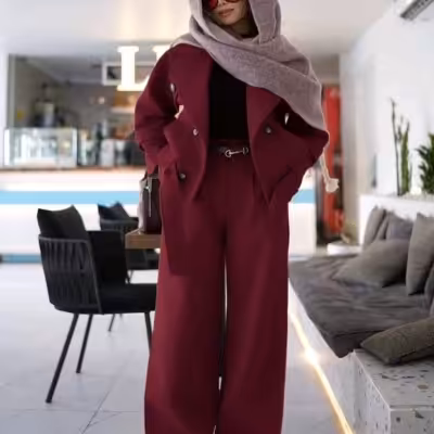 کت و شلوار مخمل موهر اعلا چهار دکمه