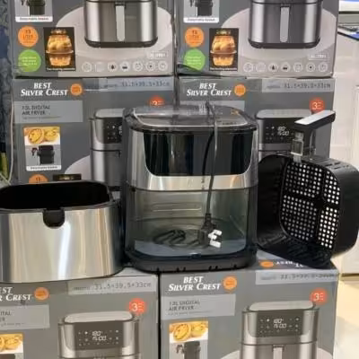 سرخ کن بدون روغن 13.5لیتری سیلورکرست اصلی حکاکی 3شاخه 3200وات