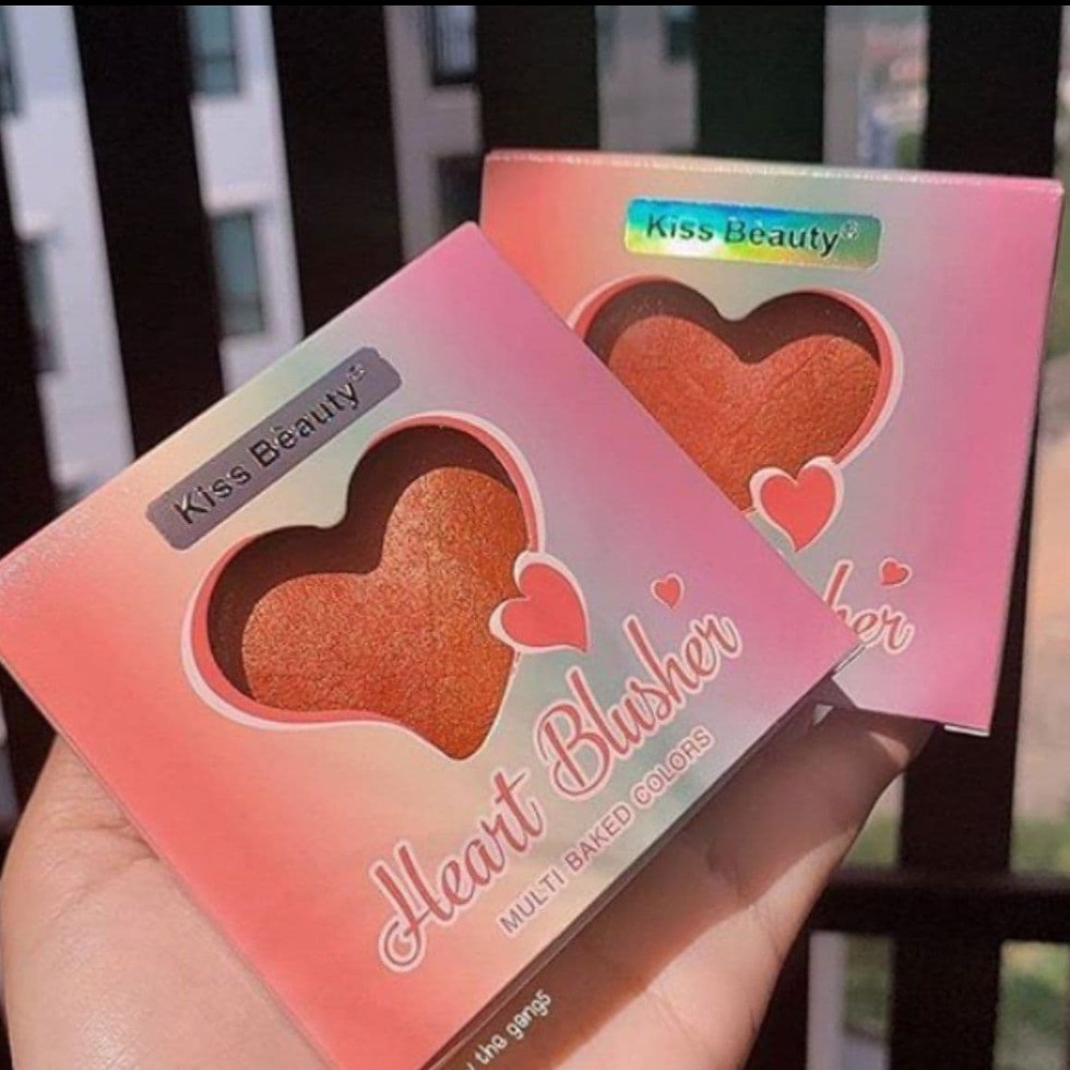 رژگونه و هایلایتر طرح قلبی 3رنگ