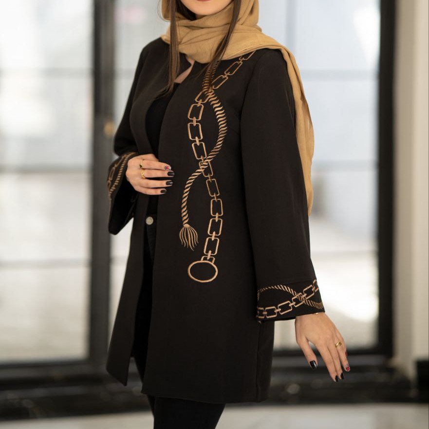 مانتو مزونی مازراتی خاص و شیک لایی خورده گلدوزی سایزبندی از 36 تا 46 قد 80 