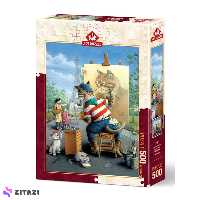 پازل 500 تکه آرت پازل طرح Painter Cat 5087