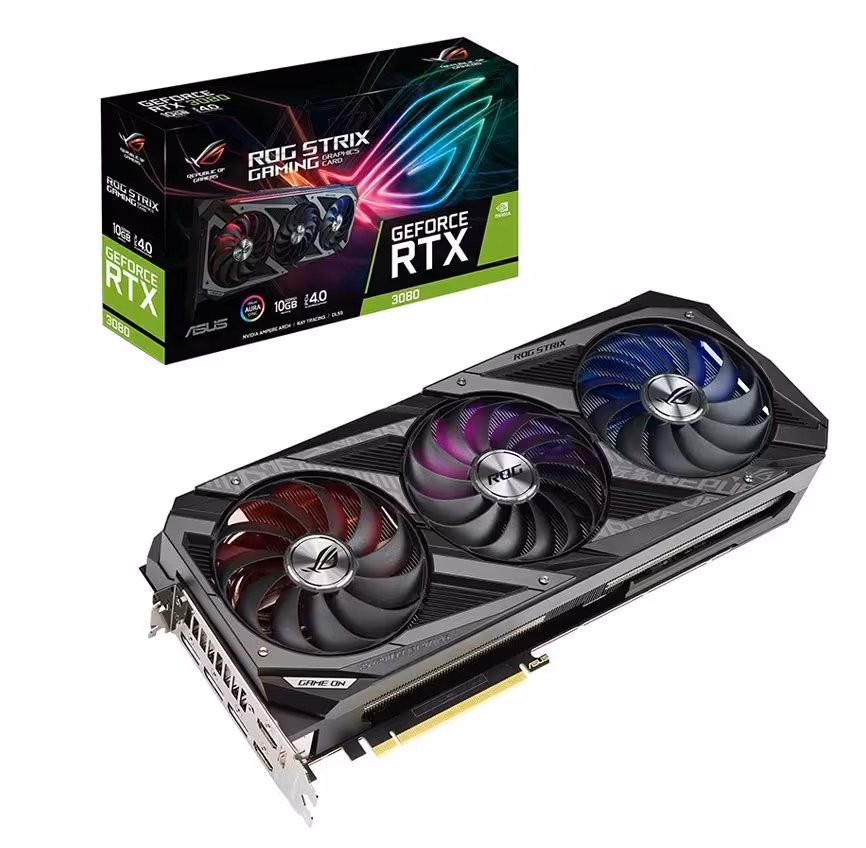 کارت گرافیک  ایسوس مدل ROG-STRIX-RTX3080-10G-GAMING حافظه 10 گیگابایت