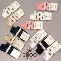 جوراب مچی طرح گل رز فری سایز جنس نخ پنبه 