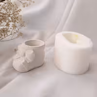 قالب سیلیکونی جا شمعی مدل کفش پاپیون دار،، دستساز، ساخته شده از سیلیکون مرغوب