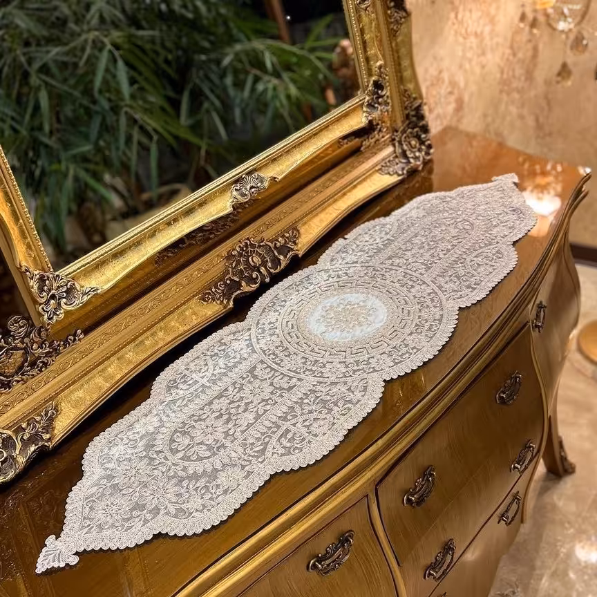 رانر رومیزی ناهارخوری ترک طرح ورساچه 130 سانتی مناسب شش و هشت نفره