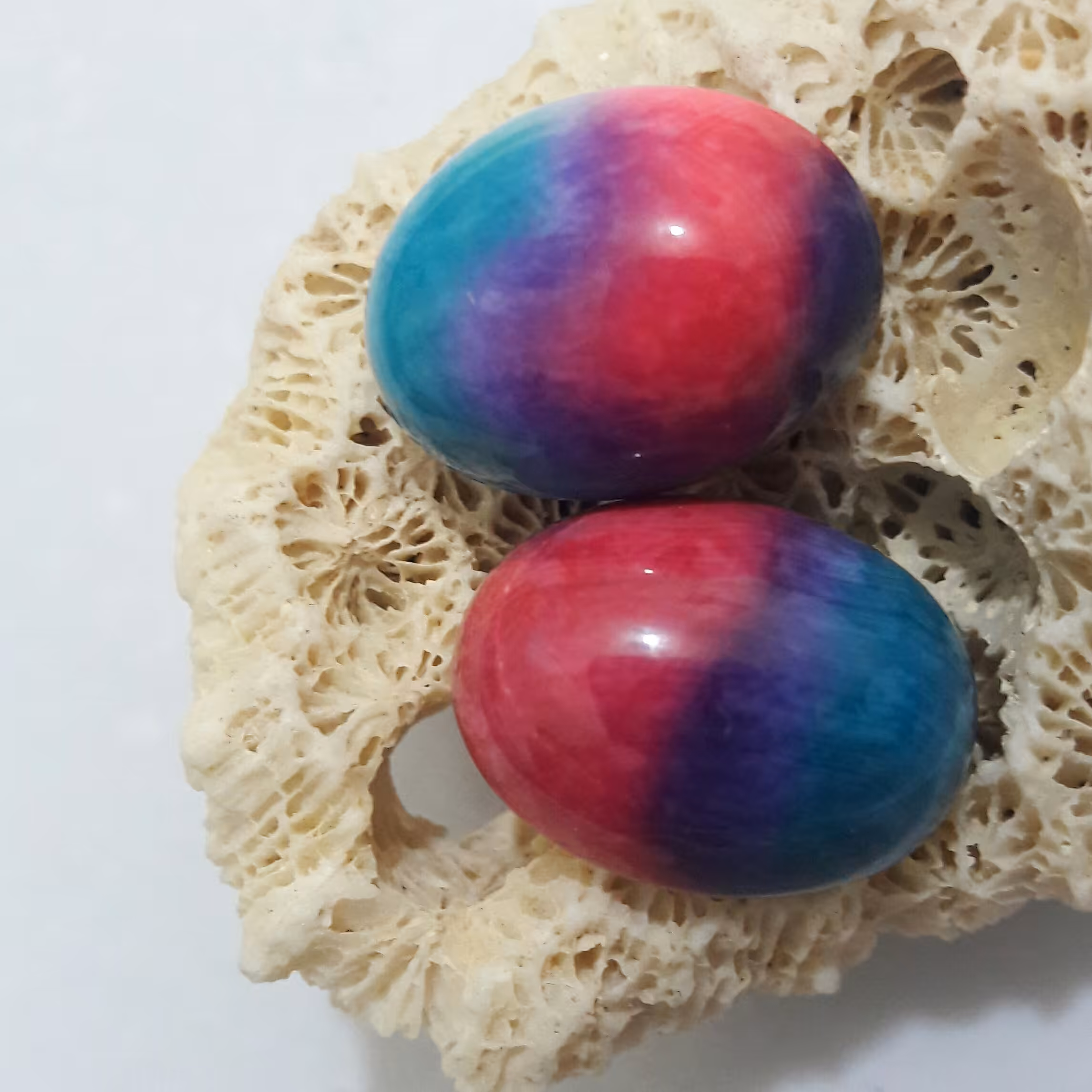 2عدد نگین عقیق کاروالین خاص وزیبا