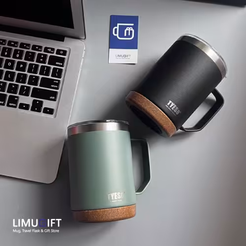 0140 ماگ استیل دسته دار برند تایسو (TYESO)