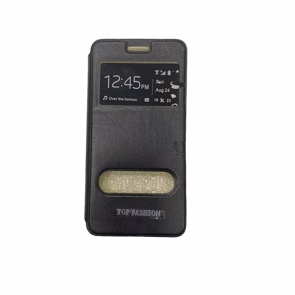 کیف کلاسوری موبایل j2 prime-grand prime plus-g530 رنگ مشکی و سفید