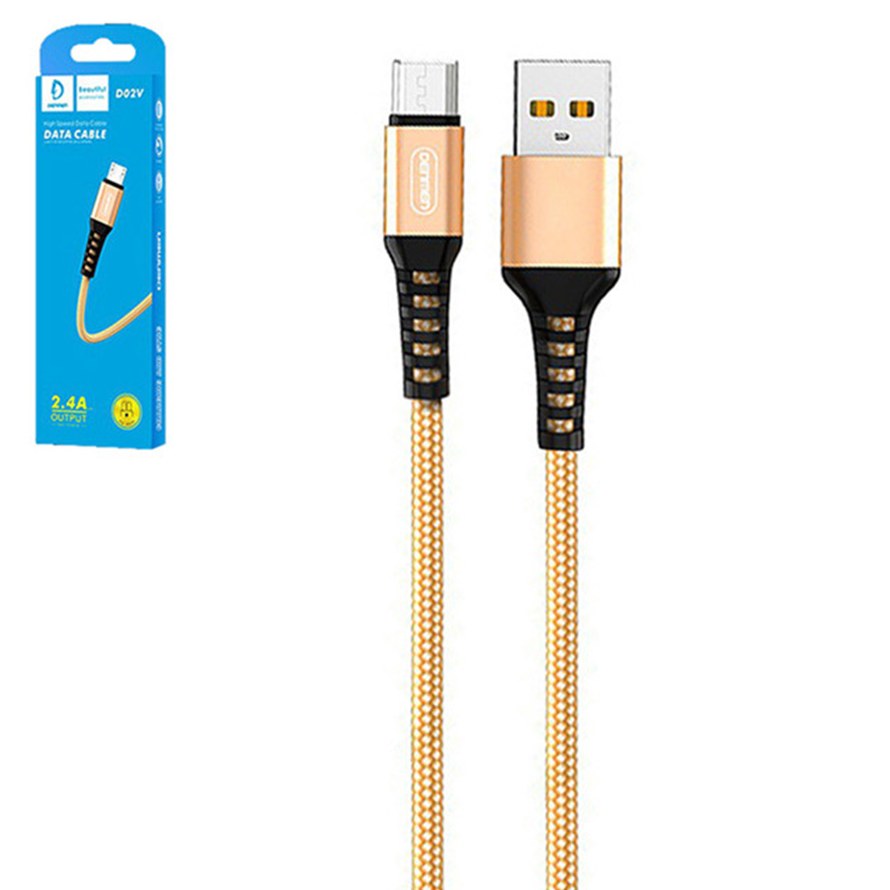 کابل تبدیل USB به microUSB دنمن مدل D02V طول 