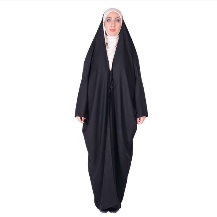 چادر عربی اماراتی کرپ حریرالاسود کره ای سایز 155 