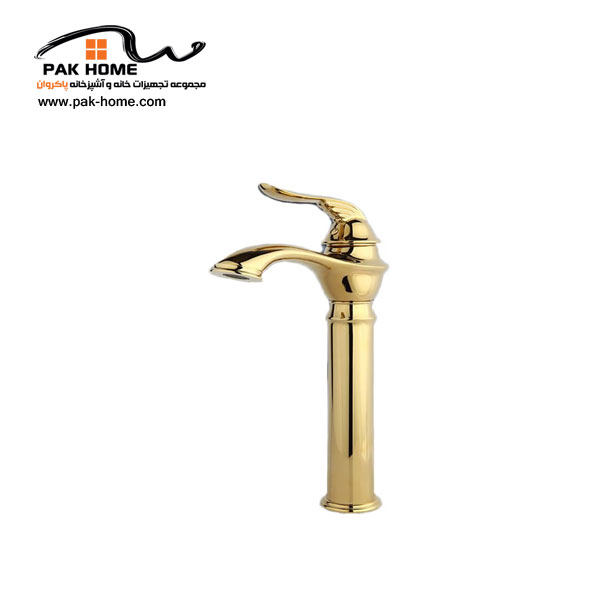 شیر روشویی پایه بلند راسان (پریمو طلایی)