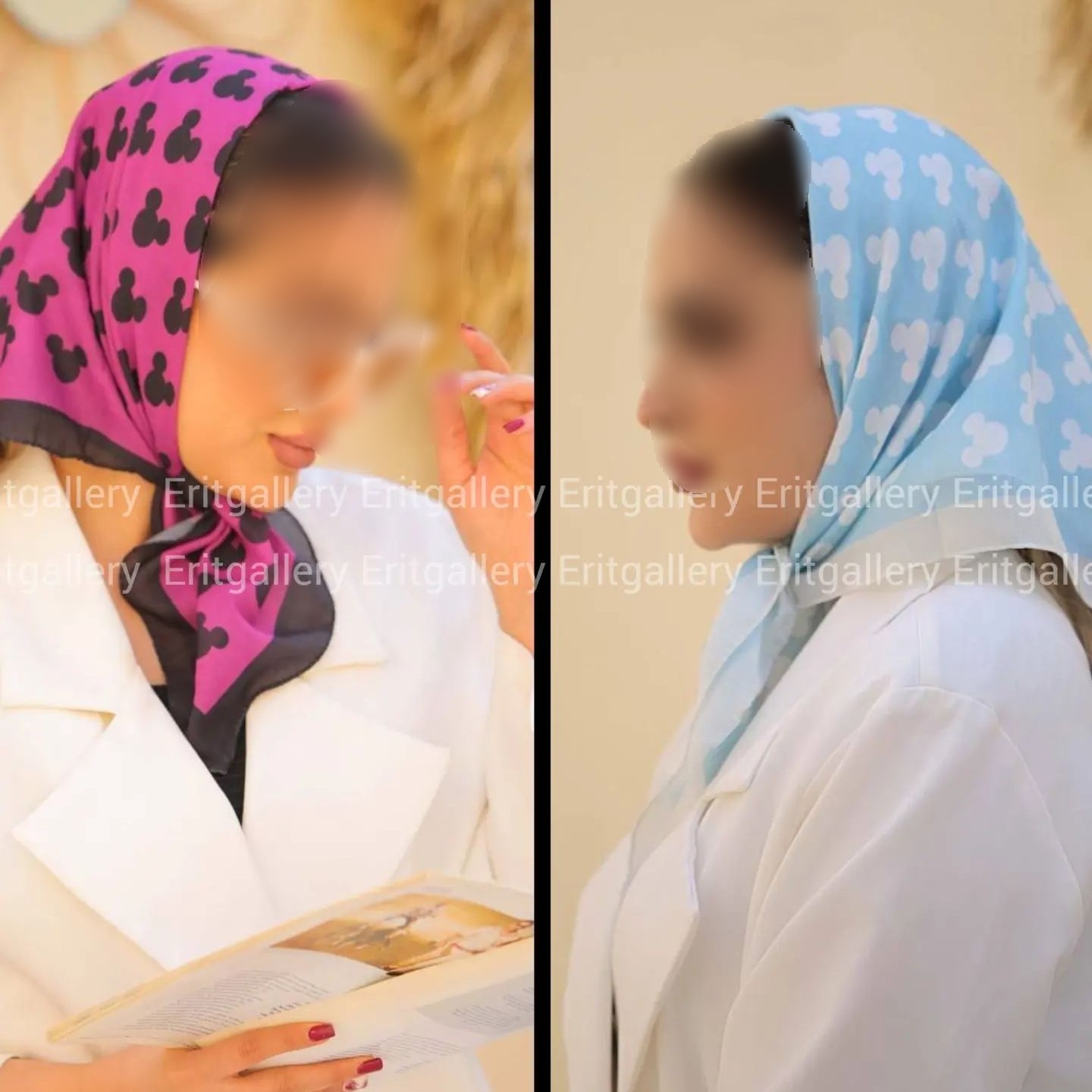 روسری مینی اسکارف طرح میکی موس در ده رنگ ، سری 4