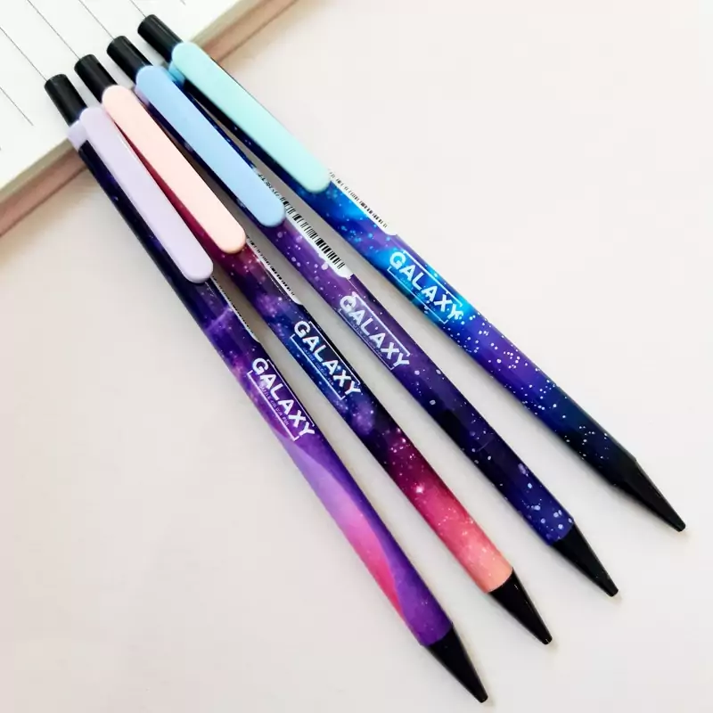 اتود فانتزی کهکشانی مدادنوکی کیوت ستاره فضایی فضا سیاره مداد نوکی دخترانه پسرانه مداد فشاری رنگ صورتی آبی بنفش سبز 1 عدد