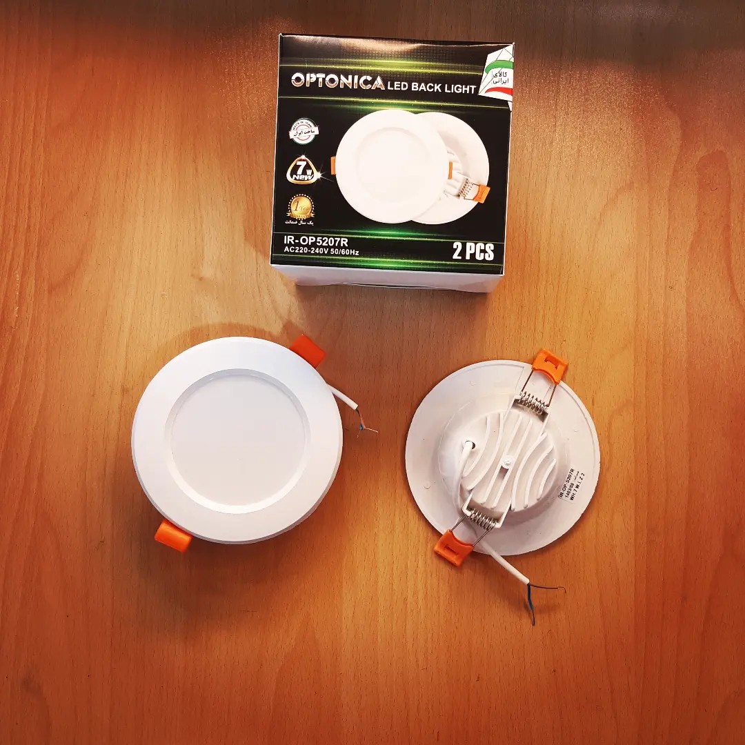 هالوژن پنلی  بکلایت 7وات اوپتونیکا (مهتابی)