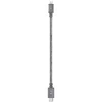 کابل MOSHI موشی تبدیل USB-C به Lightning مدل Integra طول 25 سانتیمتر خاکستری - Hiapple.ir