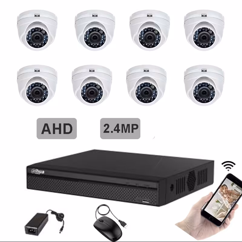 پکیج کامل 8 کانال دوربین مداربسته 
