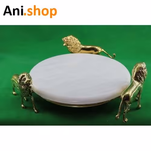 استند سه پایه شیر برنجی سنگ مرمر کد AM11