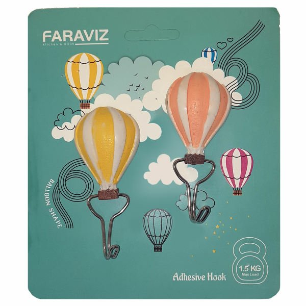 قلاب آویز آشپزخانه طرح بالن مجموعه 2 عددی