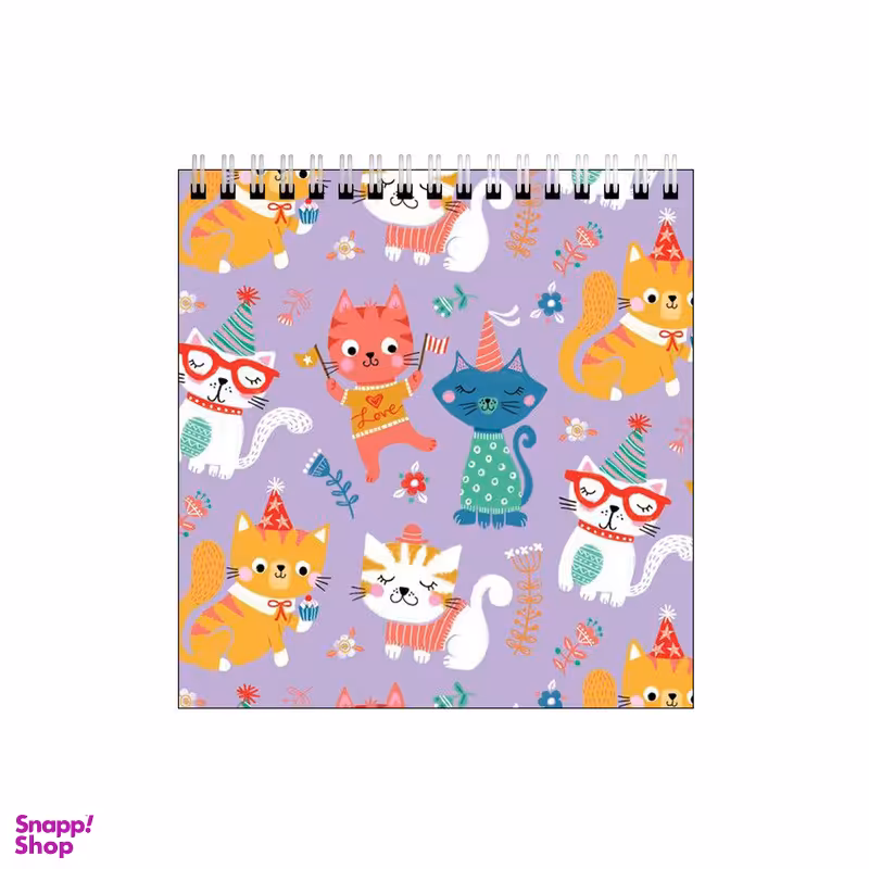 دفتر طراحی بامبیلیپ طرح پترن گربه های خوشحال کد 0672067