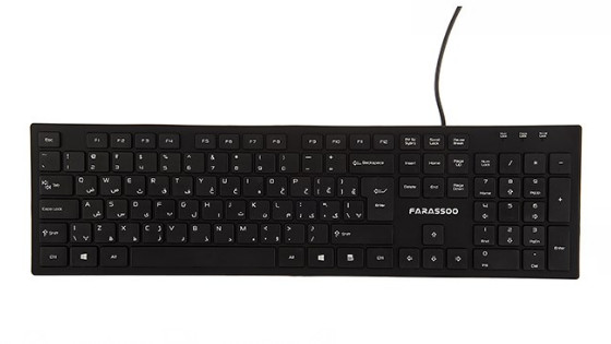 کيبورد Farassoo مدل FCR-2244 با حروف فارسي - فروشگاه اینترنتی طیف سنتر