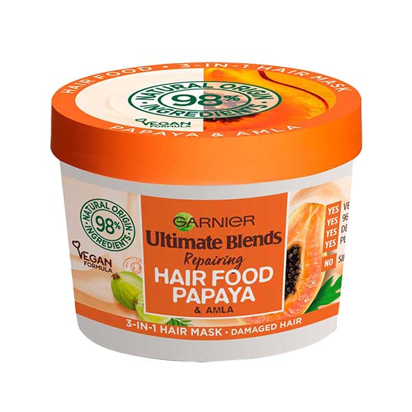 ماسک مو 3در1 پاپایا گارنیر 390میلی لیتر اصلی GARNIER hair food papaya