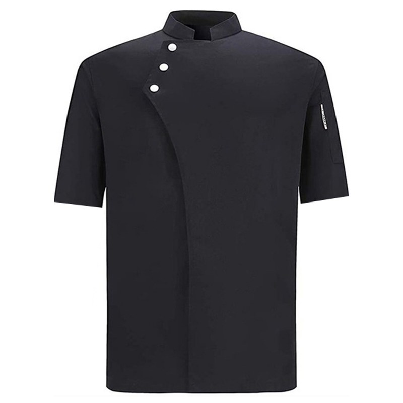 روپوش آشپزی وی ای پی مشکی استین کوتاه سایز L