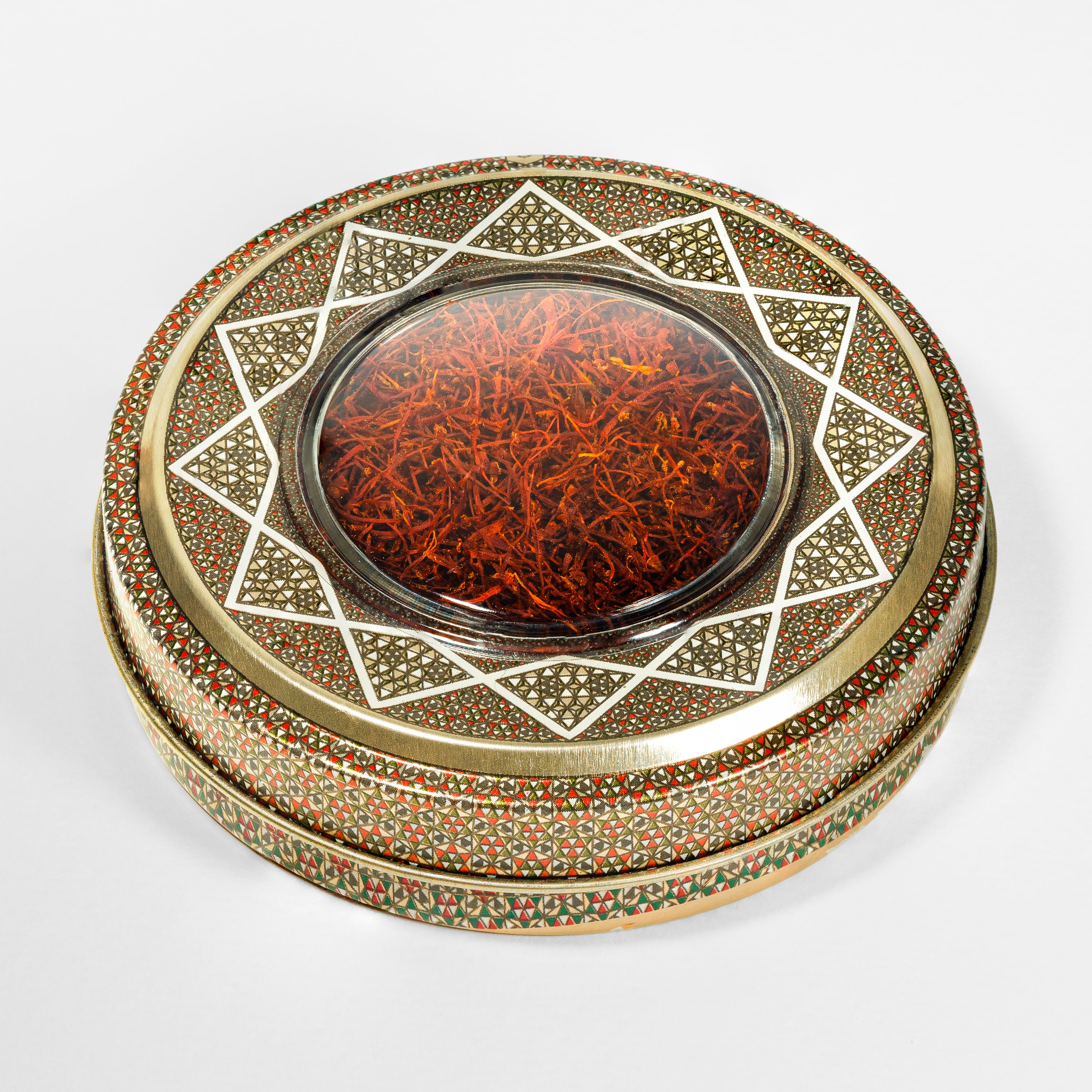 زعفران سرگل 2 مثقالی در ظرف خاتم