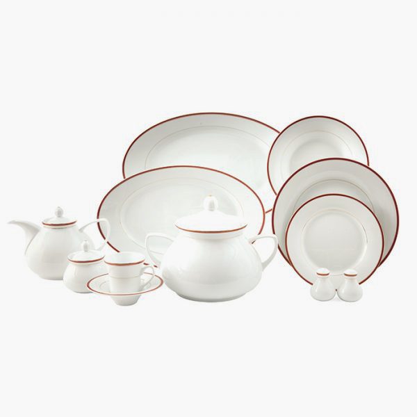 سرویس غذاخوری شهرزاد سپینود ارغوانی 108 پارچه چینی زرین