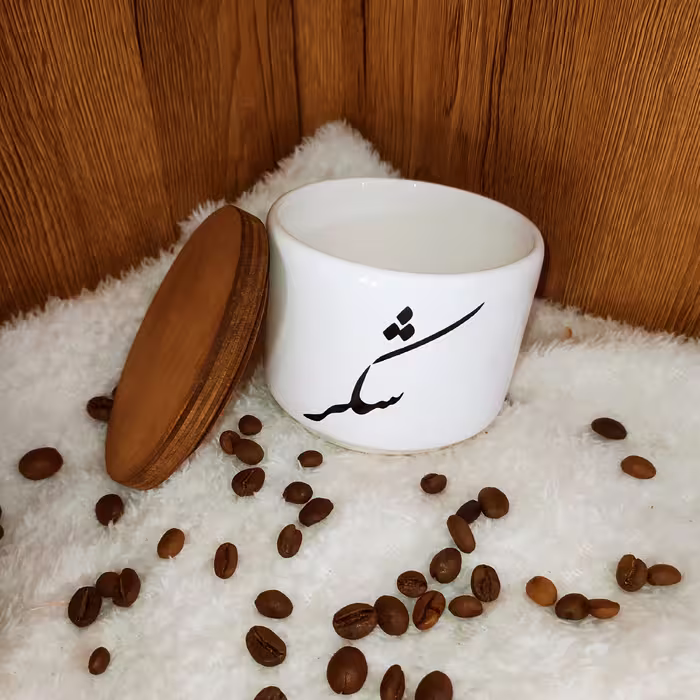 ارسال رایگان بانکه سرامیکی درب دار مدل شکر