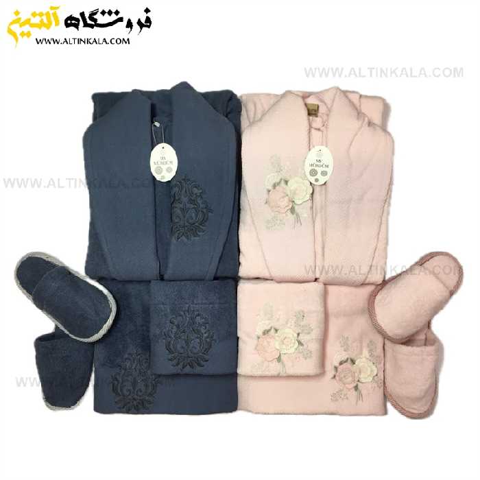 سرویس حوله عروس و داماد 10تکه گلدوزی سه بعدی برند MURDUM