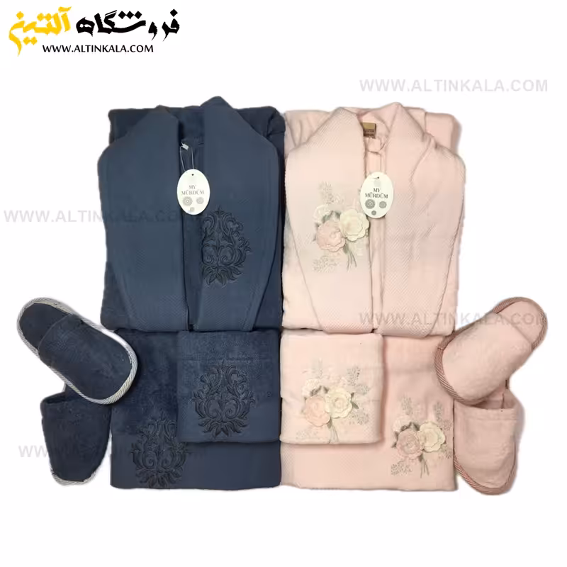 سرویس حوله عروس و داماد 10تکه گلدوزی سه بعدی برند MURDUM