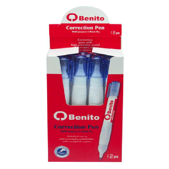 لاک غلطگیر بنیتو قلمی ساده 12 میل (بسته12عددی)