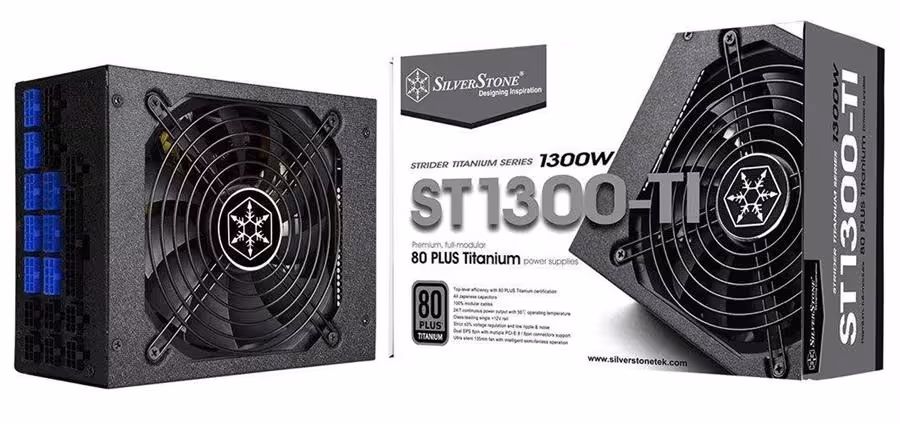 منبع تغذیه کامپیوتر سیلوراستون مدل Strider Titanium SST-ST1300-TI