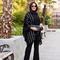 پانچو زنانه ژاکارد مدل تابستانه