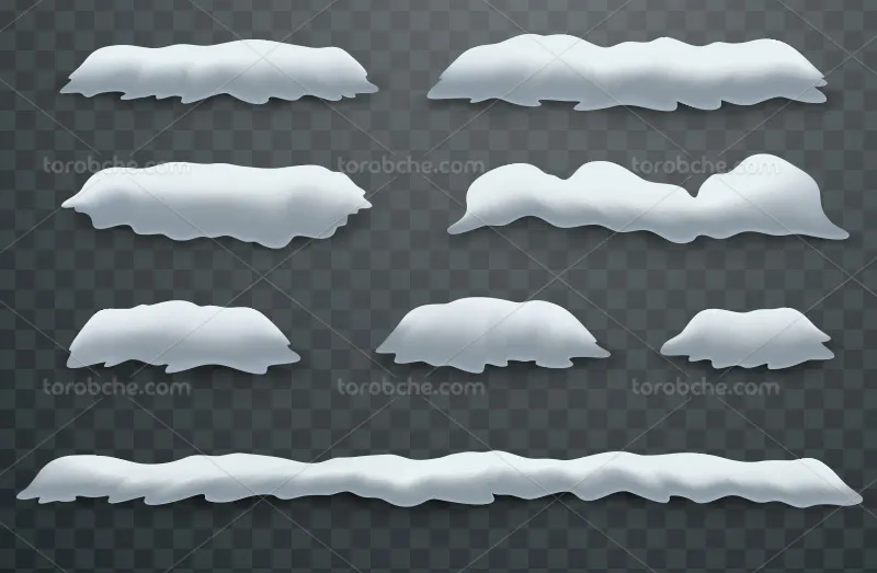 وکتور حالات مختلف برف | گرافیک با طعم تربچه