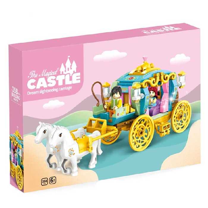 اسباب بازی لگو و ساختنی 358 تکه مدل کالسکه کد 9590