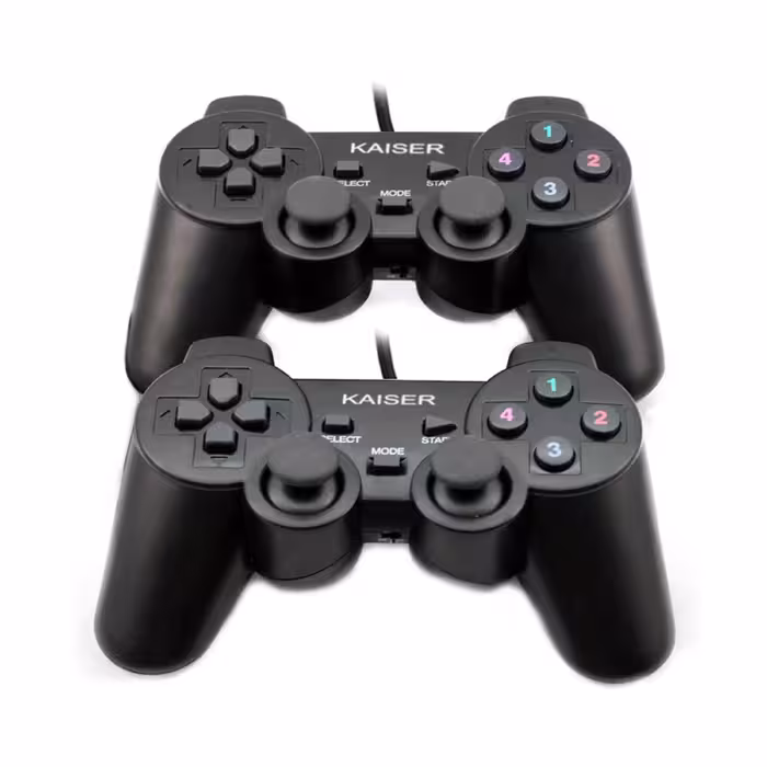 دسته بازی کامپیوتر دوبل شوک دار Kaiser مدل K-504