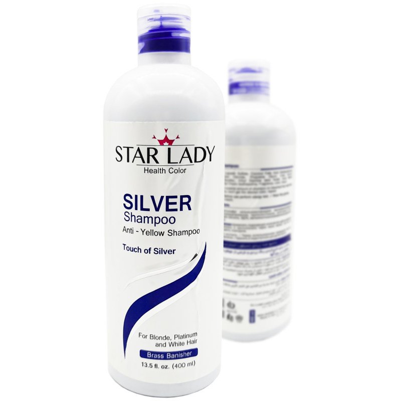 شامپو ضد زردی استار لیدی مدل Silver حجم 400 میلی لیتر مجموعه 2 عددی