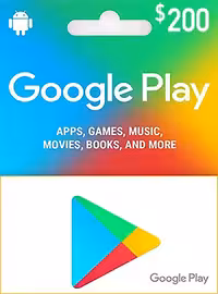 گیفت کارت 200 دلاری گوگل پلی امریکا