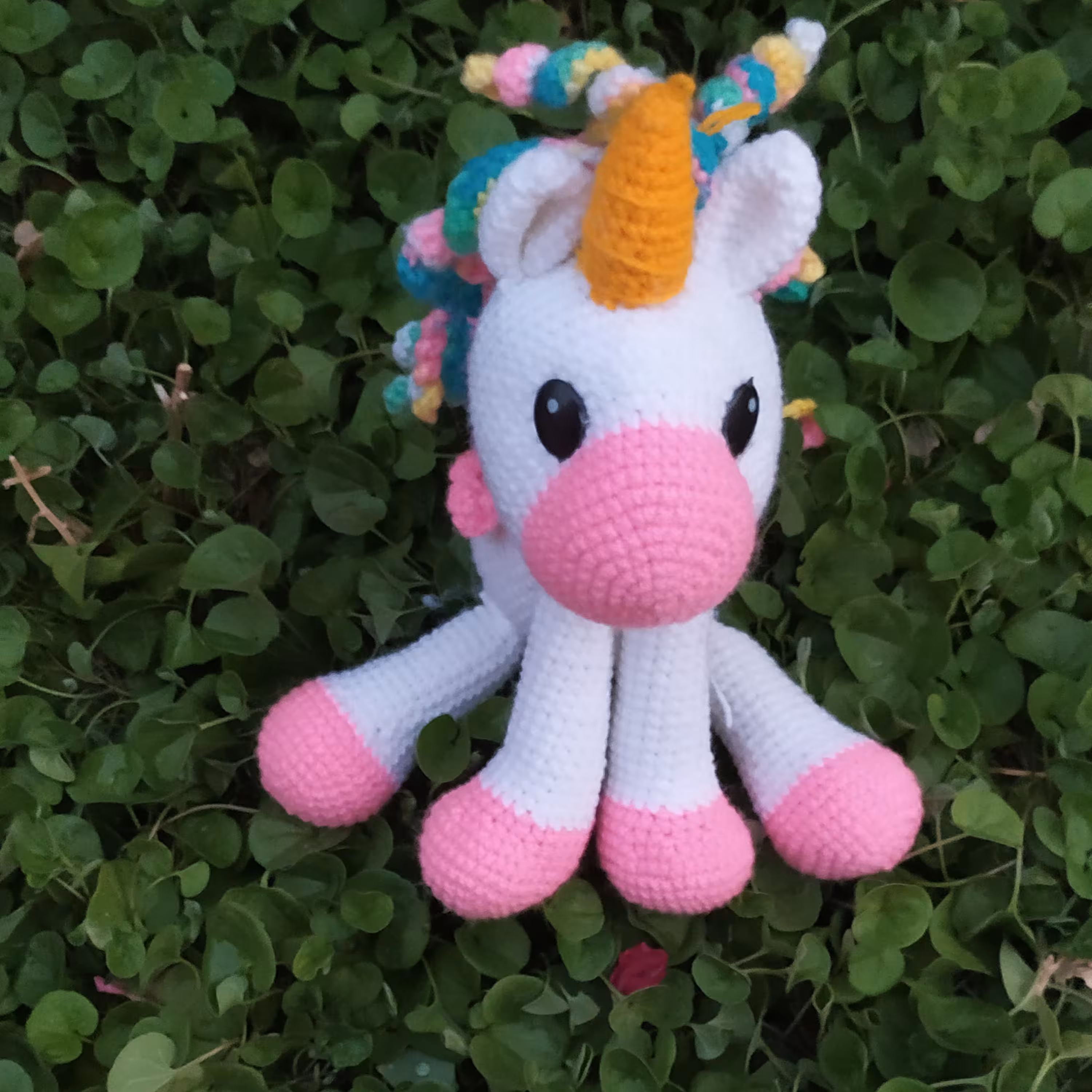 عروسک بافتنی  اسب تک شاخ