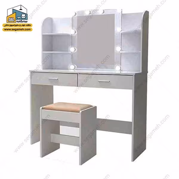 میز آرایش لامپ دار کد DMP131 - فروشگاه سه گامه