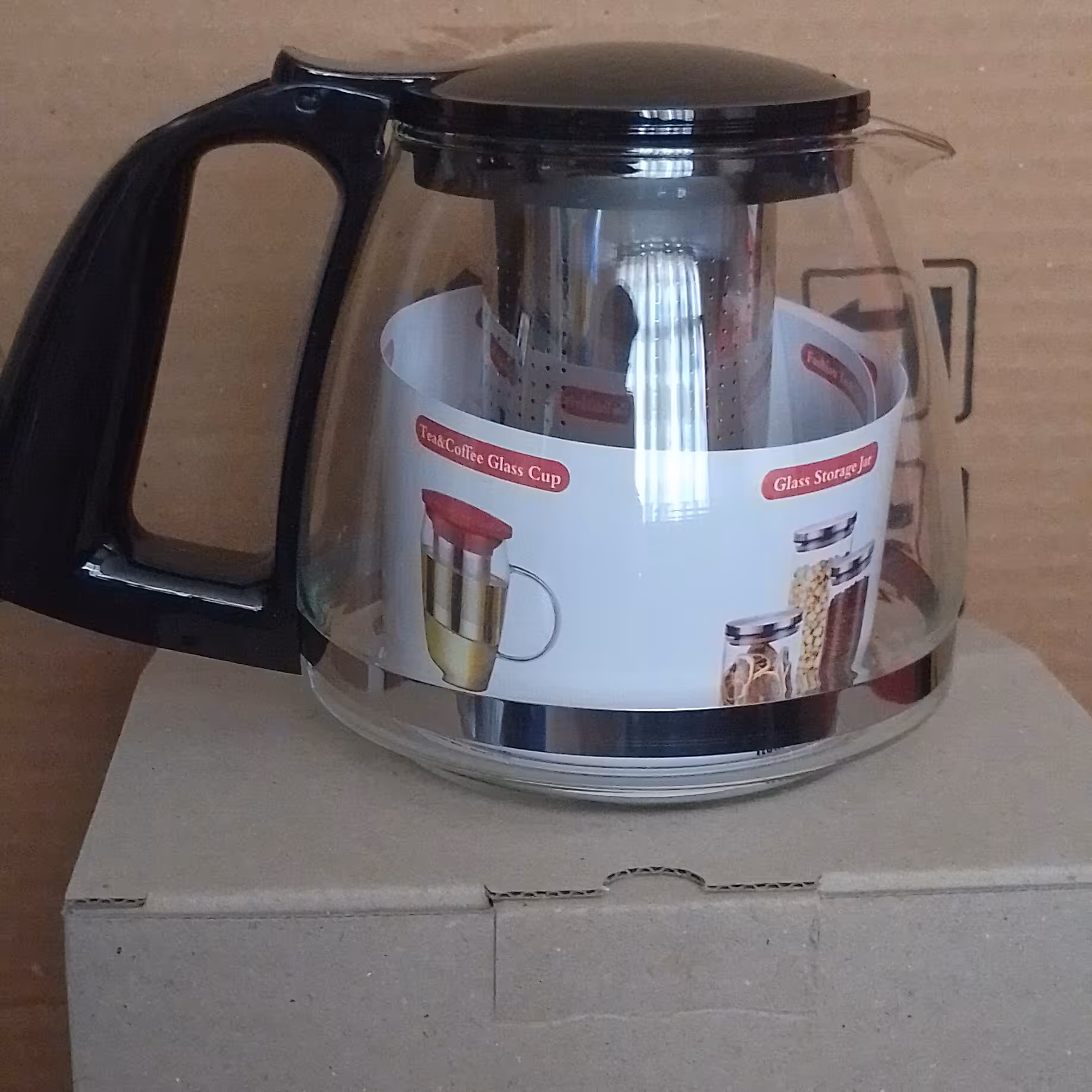 قوری شیشه ای 750ت سی سی مخصوص چایساز روهمی سایز کوچک